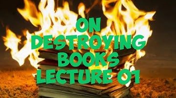 On Destroying Books, Lecture 01 (FSc/FA English,Part 02)