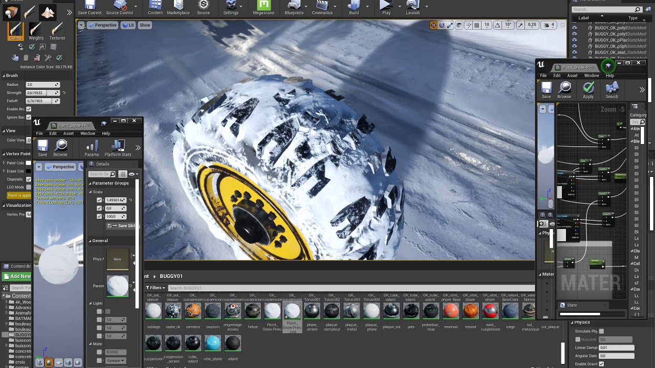 Snow painting unreal engine 4 /// - YouTube