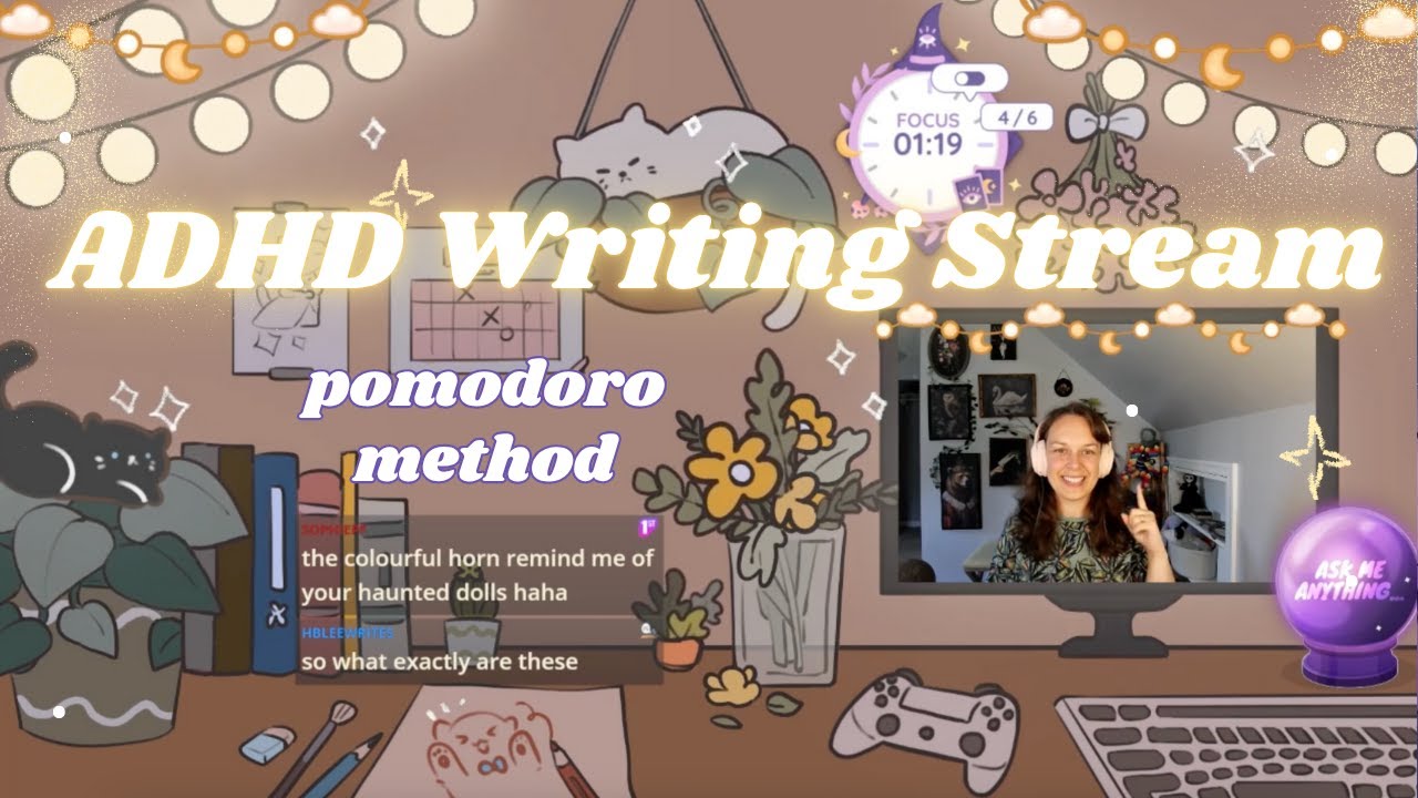 ADHD Prodcutivity Writing Stream | Pomodoro Method
