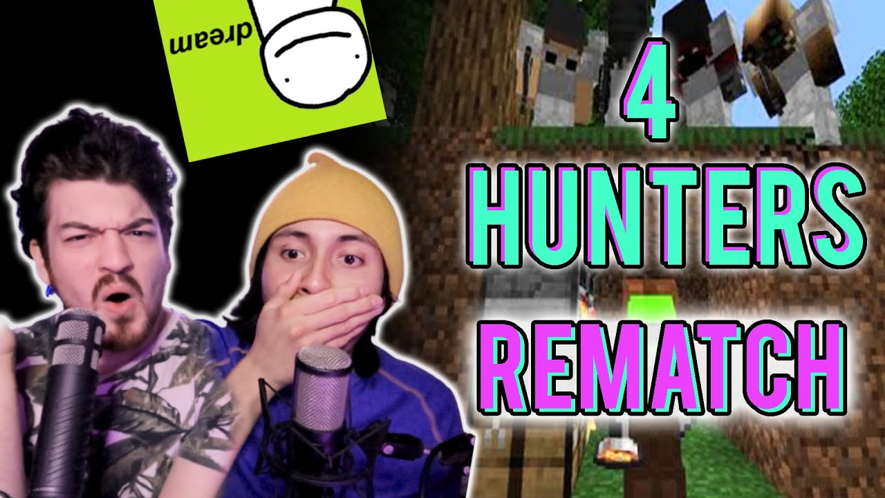 Reacting to Minecraft Speedrunner VS 4 Hunters REMATCH