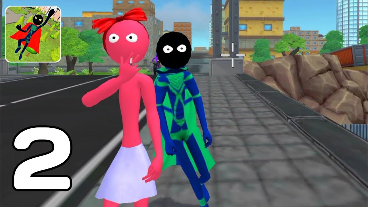 Stickman Superhero - Police Car Part 2 (Android GamePlay Walkthrough)