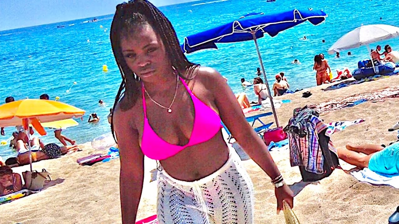 4K Beach Walk Spain - Lloret de Mar - Costa Brava - July 2022