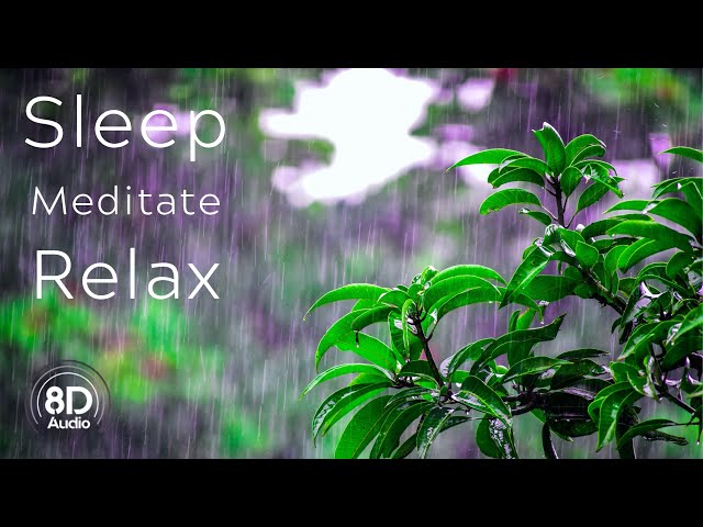 8D Rain: Relaxing Rain sounds with distant thunder • Rain sounds for sleeping • 8d Thunderstorm class=