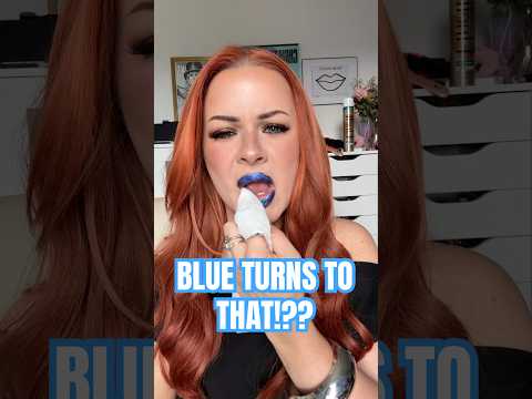 OOoooH 😍 who would think BLUE would turn to THAT!? Using shade “beautiful” #makeup #wonderskin