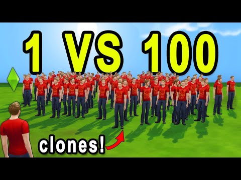 Me vs 100 Clones in Sims 4