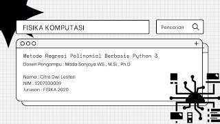 11. Metode Regresi Polinomial Berbasis Python 3
