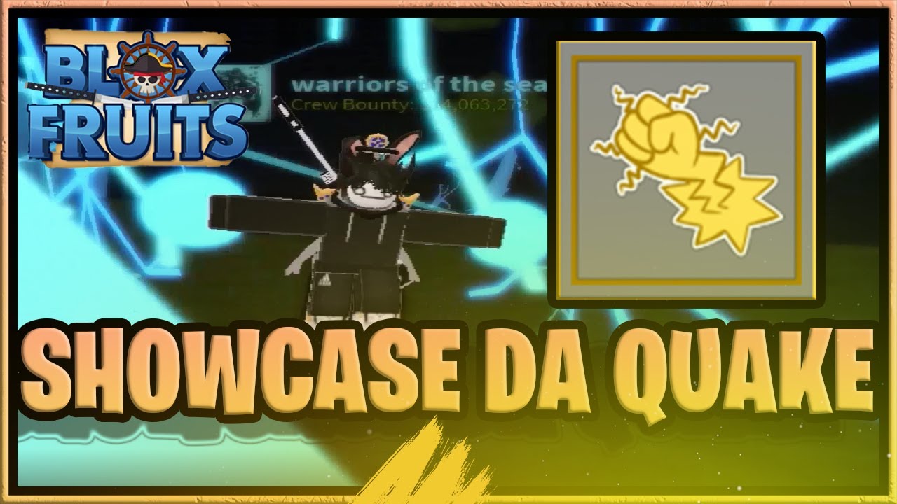 SHOWCASE DA QUAKE NO BLOX FRUITS, QUAKE FRUIT SHOWCASE