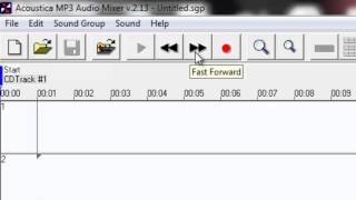 Introdution to Acoustica MP3 Audio Mixer Lesson 1  Add sound Arrange sounds screenshot 1