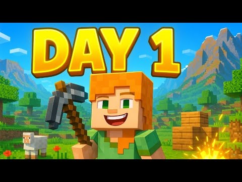 day 1 in minecraft world #mincraft #games #gaming #gameplay #day #1 # ...