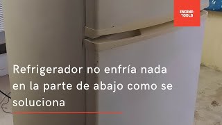 REFRIGERADOR whirlpool NO ENFRIA ABAJO falla de ventilador.