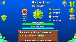 GD Daily levels 7/26/2017: Mach 1 by: Fault
This was a pretty meh level, the decoration was between good and meh and the game play was pretty bad in my opinion.
LINKS
Twitter: https://twitter.com/bryce_lakey
Twitch: https://www.twitch.tv/enderlink675i
Discord tag: enderlink675#2561
Discord server: https://discord.gg/qSFbZBn GD Daily levels 7/26/2017: Mach 1 by: Fault
