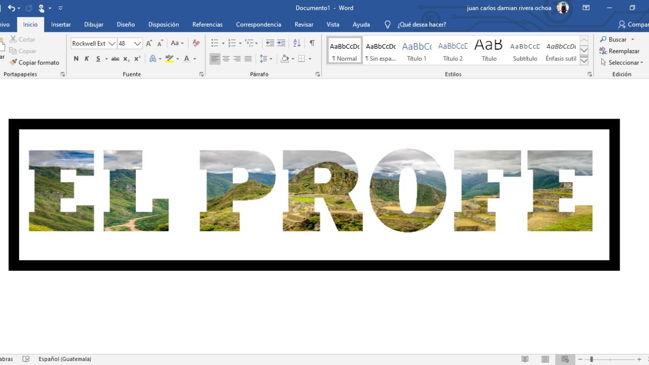 COMO ponerle 【𝐈𝐌𝐀́𝐆𝐄𝐍𝐄𝐒 𝐃𝐄 𝐅𝐎𝐍𝐃𝐎】 🎨 a tus 𝗣𝗔𝗟𝗔𝗕𝗥𝗔𝗦 en WORD. 2020 YouTube