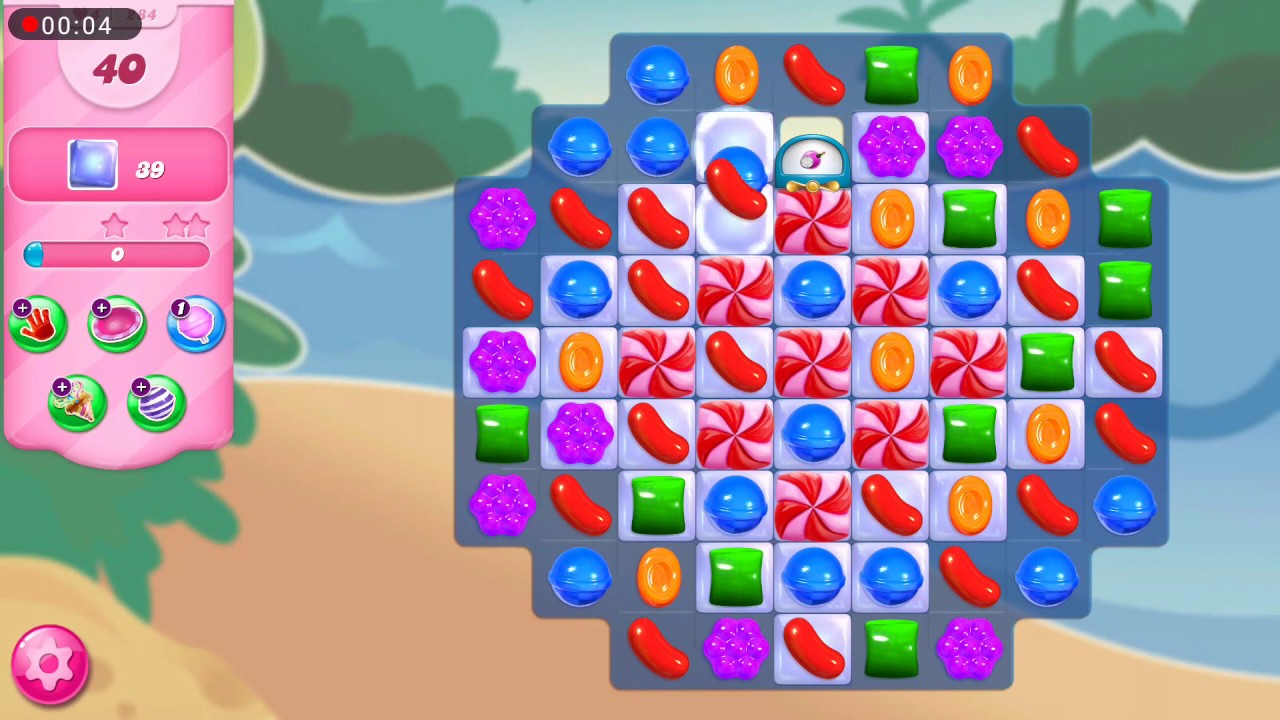 Candy crush saga level 284 Hard level ( without boosters) YouTube