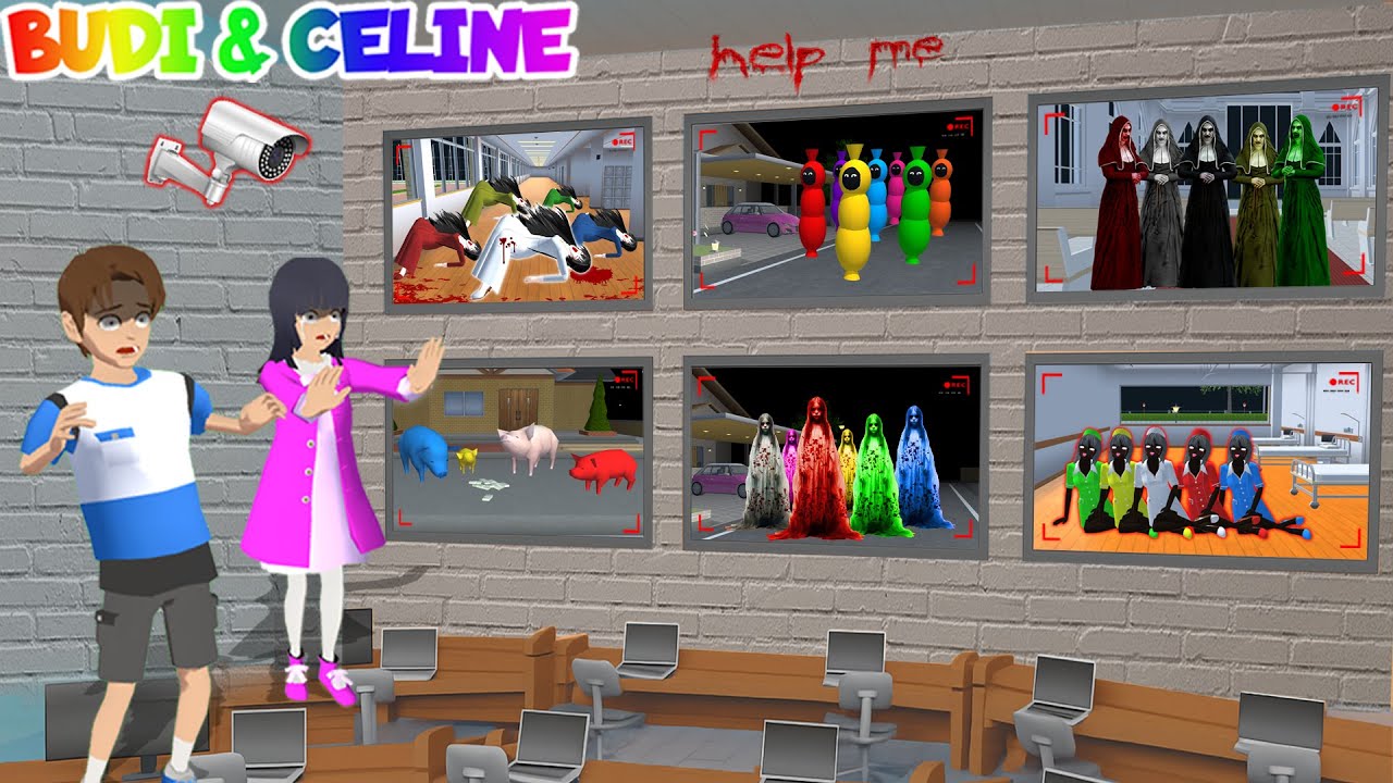 Yuta Mio Panik Buat CCTV Pantau Banyak Hantu Pocong, Kuntilanak Warna Warni Di Depan Rumah | Sakura