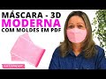 MÁSCARA 3D MODERNA COM MOLDES GRÁTIS EM PDF - Lu Lampert