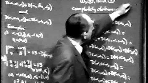 Part III: Linear Algebra, Lec 5: Determinants