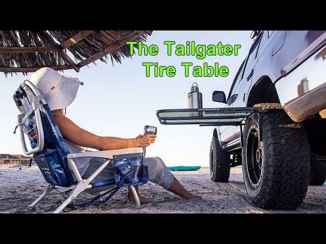 A Portable Camping Table that Works on virtually any Tire - YouTube