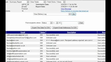 EmailUnlimited - Export and import valid email addresses.wmv