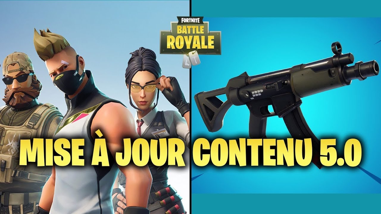 nouvelle maj 5 0 nouvelle arme tir rapide sur fortnite battle royale - mise a jour 50 fortnite