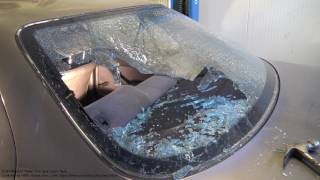 Car rear window crash test