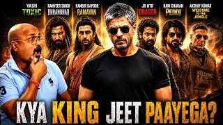 क्या SRK की king Dhurandhar Ramayan Toxic Dragon Varanasi Peddi Welcome To The Jung से जीत पाएगी