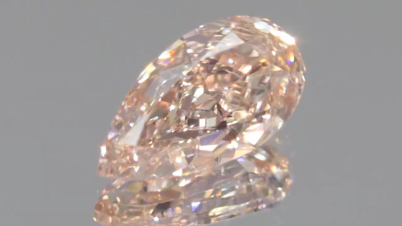 天然ダイヤモンド 0.357ct 【FANCY ORANGY PINK VS-2 TYPEⅡA】 中宝ソ付