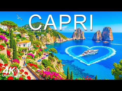[4K] Capri 🇮🇹 Mediterranean Paradise, Panoramic Cliffs & Ocean Views | Deep House 4K UHD