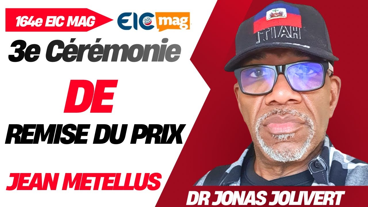 Dr Jonas Jolivert: Détails sur le lieu, la dâte de la cérémonie de remise du prix Jean Metellus