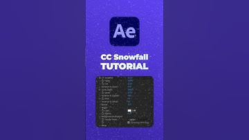 Vitaliy:Short❄️ Create a Realistic Snowfall Effect in After Effects | CC Snowfall Tutorial 🎥 #Shorts