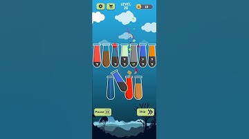 Level 20 #games #braingame #gameplay water color sort puzzle game 35 bottles