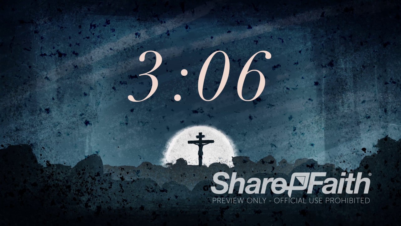 Easter Background: Good Friday Crucifixion Countdown Timer Video