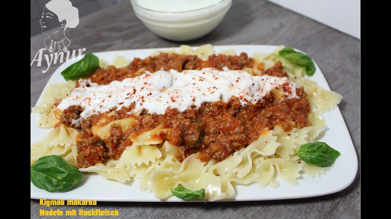 Klassische Türkische Nudeln mit Hackfleisch- Klasik kiymali makarna ...