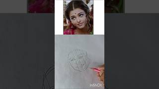 Aishwarya Rai Outline Drawing Step By Step