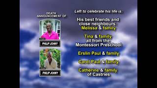 Philip Johny ~ Long Obituary