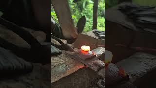Forging a Traditional Iron Nail | Hand Forged Blacksmithing Art #automobile #life
