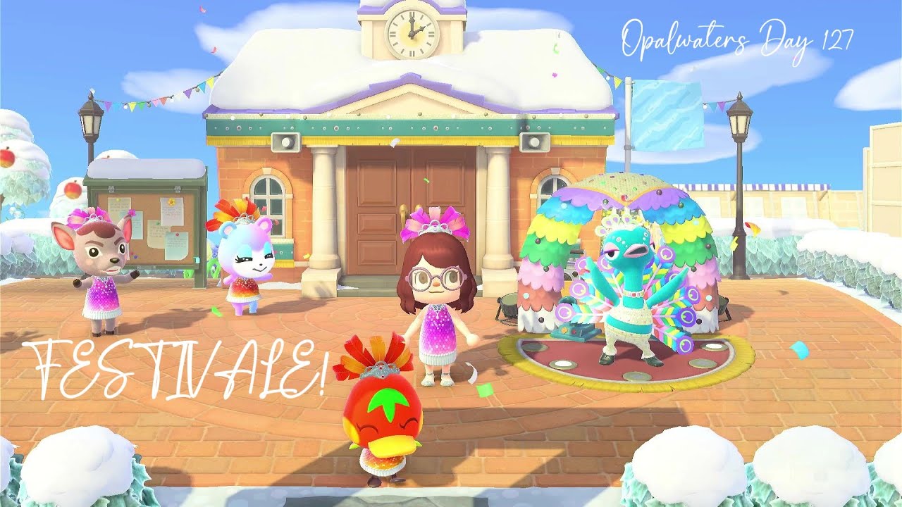 IT'S FESTIVALE! Animal Crossing New Horizons Opalwaters Day127 YouTube
