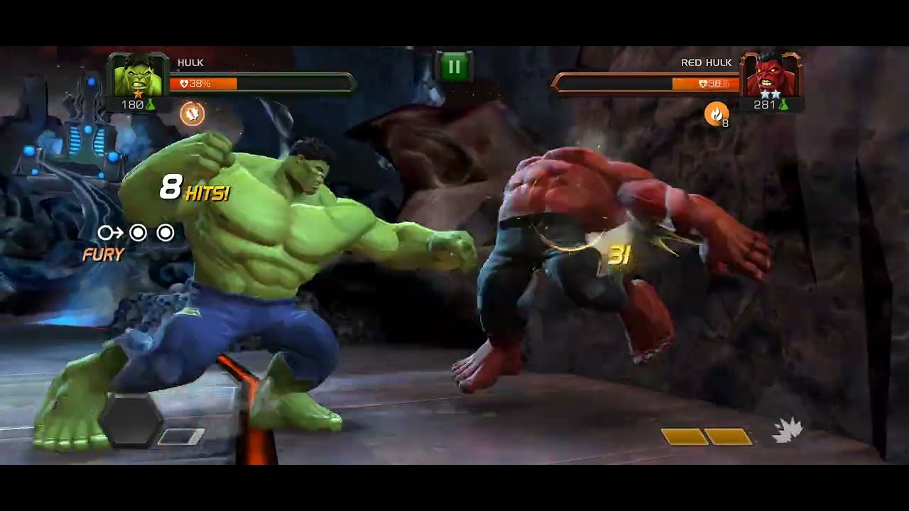 HULK Vs RED HULK, Marvel Contest of Champions - YouTube