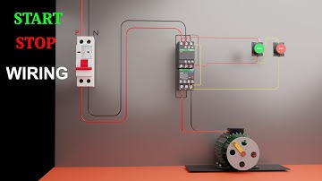 Start Stop wiring for a motor ,,,,Animation video