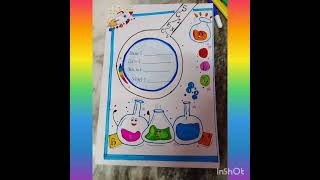 Science notebook  cover page design 💡 #youtubeshorts #shorts #viral