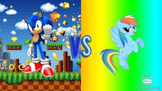 Sonic VS Rainbow Dash epic reaction