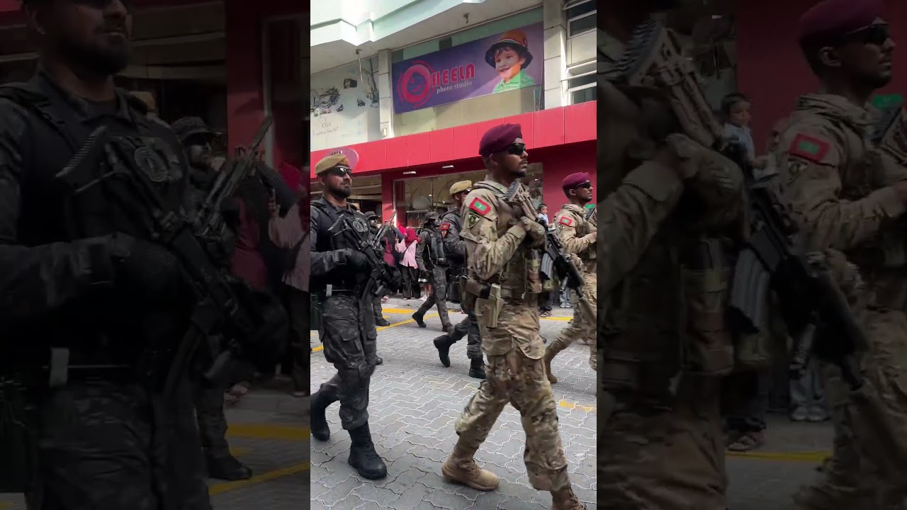 Maldives 60th independence day MNDF parade.