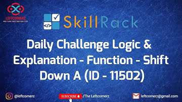 skillrack daily challenge logic and explanation - shift down A(21-04-2021)[id-11502]