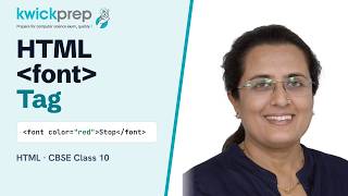 HTML Font Tag: face, size and color | CBSE Class 10