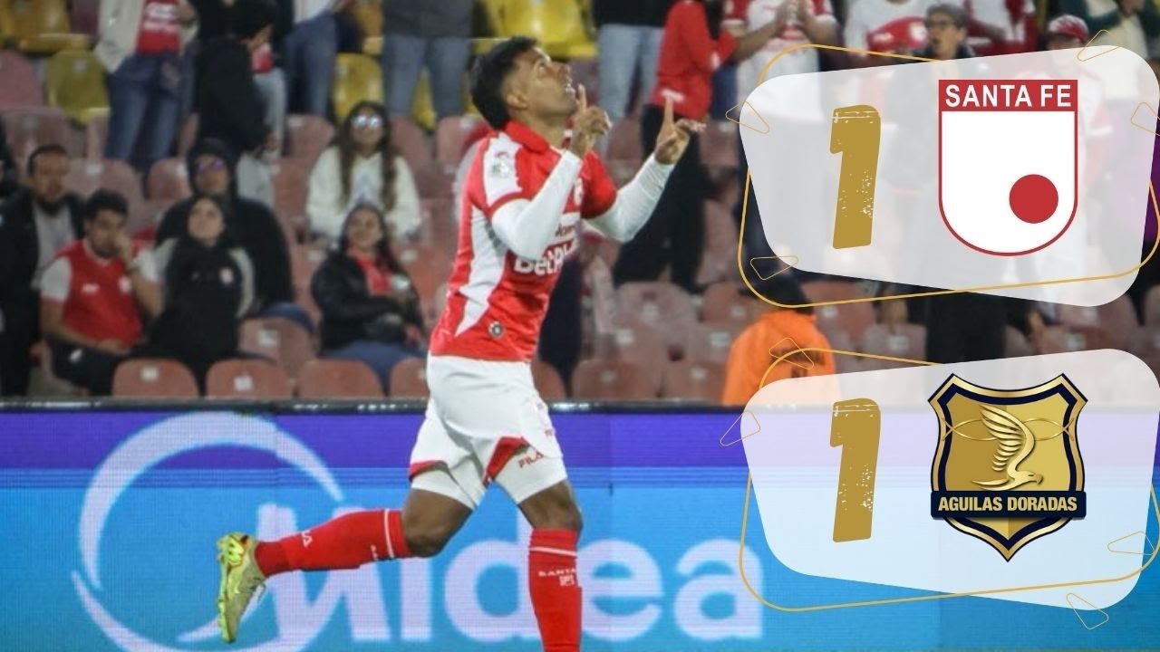 Independiente Santa Fe 1 - 1 Águilas Doradas ⚽ LIGA BETPLAY ⭐ LIGA COLOMBIANA (CC 3.0) RADIO
