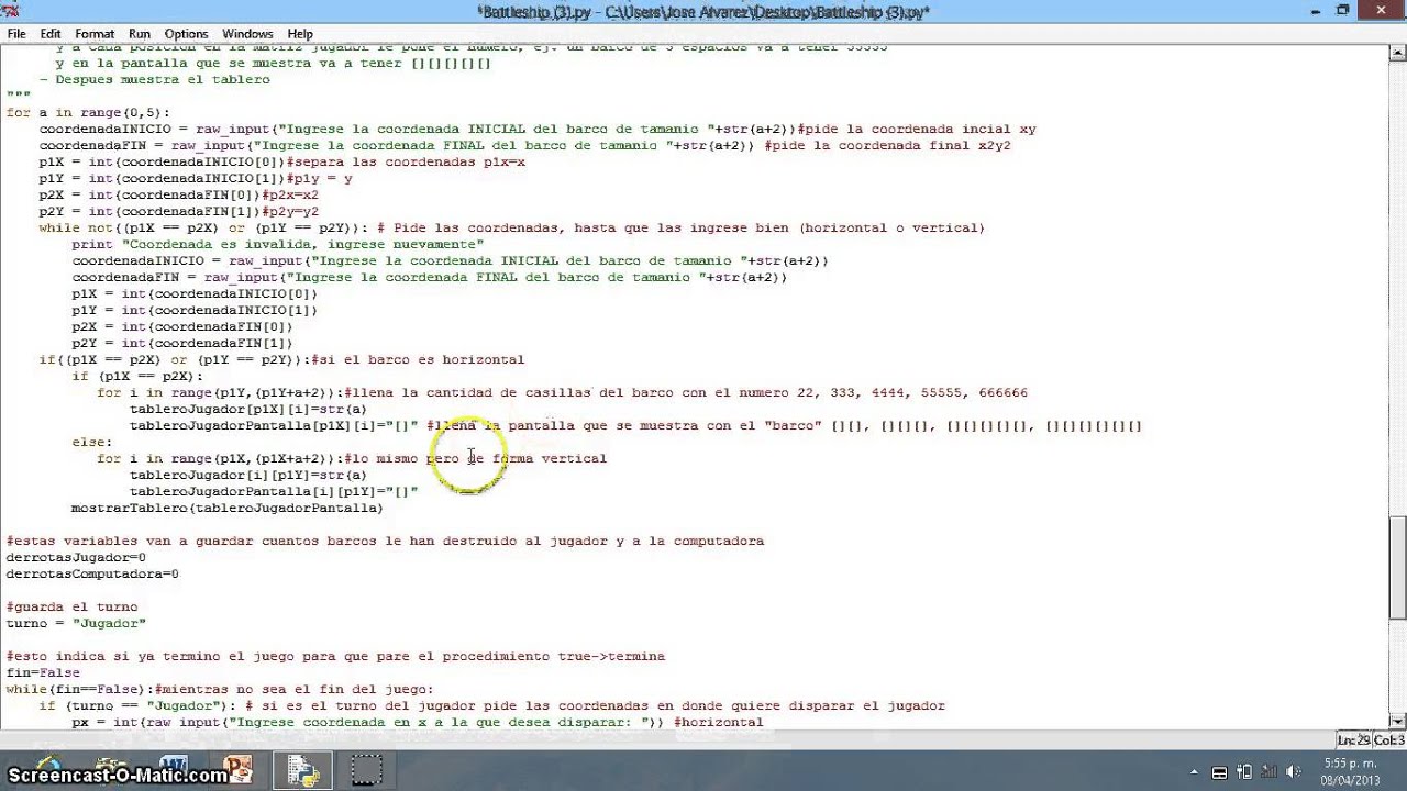 VIDEO PYTHON BATTLESHIP - YouTube