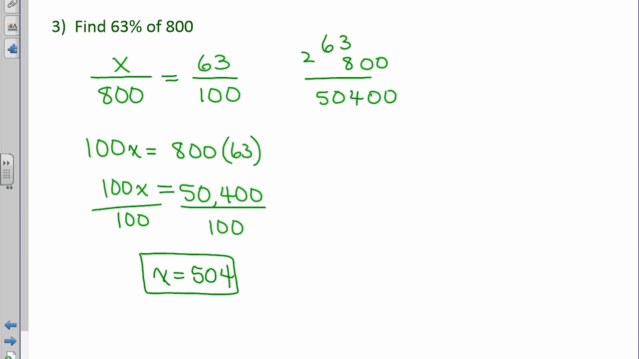 Math 6 Lesson 7 7 Finding The Percent Of A Number YouTube