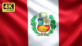 Peru Flag Waving Animation - 4K 🇵🇪 Ultra HD Peruvian Flag