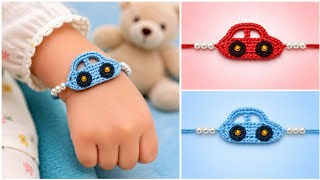 Quick & Easy Crochet Car Rakhi Tutorial 🚗 | Beautiful Handmade Raksha Bandhan Rakhi for kids