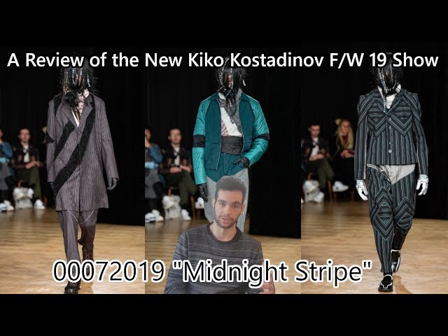 kiko kostadinov 19aw フーディMIDNIGHT STRIPE