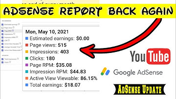Adsense New Report Page Is Working || Google Adsense Report Page Settings 2021
